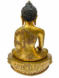 Nepali Statue Of Buddha, [full Gold Plated], [big Statue]