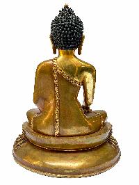 [old Stock], Nepali Statue Of Shakyamuni Buddha, [copper Gold Plated], [big Statue]