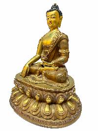 [old Stock], Nepali Statue Of Shakyamuni Buddha, [partly Gold Plated], [big Statue]