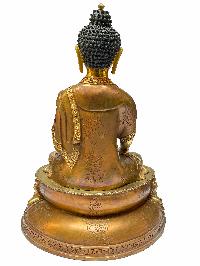 [old Stock], Nepali Statue Of Shakyamuni Buddha, [partly Gold Plated], [big Statue]