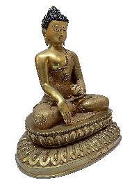 Nepali Statue Of Shakyamuni Buddha, [full Gold Plated]