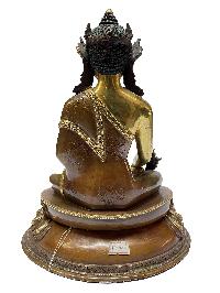 Nepali Statue Of Buddha, [partly Gold Plated]