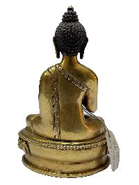 Nepali Statue Of Amoghasiddhi Buddha, [full Gold Plated]