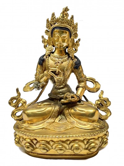 Nepali Statue Of Vajrasattva, [full Gold Plated]