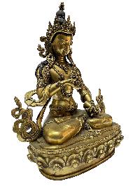 Nepali Statue Of Vajrasattva, [full Gold Plated]