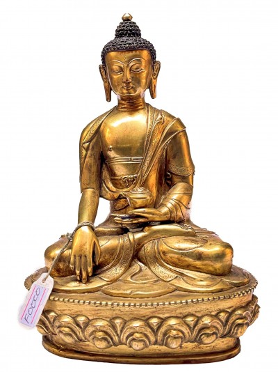 [old Stock], Nepali Statue Of Buddha, [full Gold Plated]