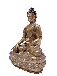 [old Stock], Nepali Statue Of Buddha, [full Gold Plated]