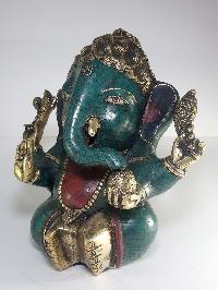 Statue Of Ganesh With [real Stone Setting], Better Work