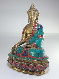 Statue Of Ratnasambhava Buddha With [real Stone Setting], Better Work