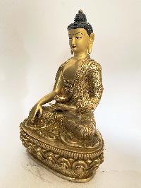 Handmade Nepali Statue Of Buddha, [full Gold Plated]