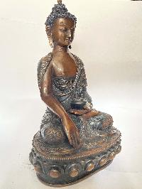 Handmade Nepali Statue Of Buddha, [chocolate Oxidized]