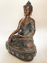 Handmade Nepali Statue Of Buddha, [chocolate Oxidized]