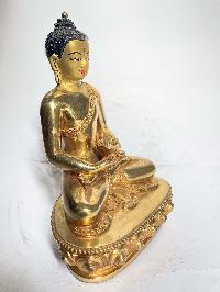 Handmade Nepali Statue Of Buddha, [full Gold Plated]