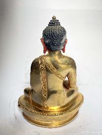 Handmade Nepali Statue Of Buddha, [full Gold Plated]