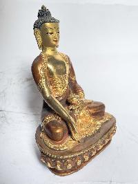 Handmade Nepali Statue Of, [partly Gold Plated]