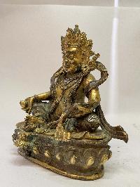 Nepali Handmade Statue Of Jambhala, [antique Finishing]