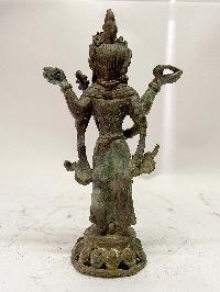 Antique Nepali Handmade Statue Of Saraswati, [copper Antique], [rare Find]