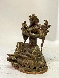 Antique Handmade Statue Of Green Tara