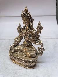 [master Quality], Sterling Silver, [590 Gram] Statue Of White Tara, [old Stock]
