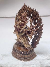 [master Quality], Sterling Silver, [1258 Gram] And Copper Statue Of Vajrakilaya - Dorje Phurba - Heruka, [old Stock]