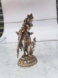 [master Quality], Sterling Silver, [286 Gram] Statue Of White Tara, [old Stock]