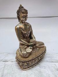 [master Quality], Sterling Silver, [1609 Gram] Statue Of Shakyamuni Buddha, [old Stock]