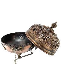 Hand Beaten Metal Incense Burner, [hanging & Swinging]