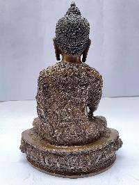 Nepali Handmade Statue Of Shakyamuni Buddha, [chocolate Oxidized]