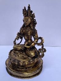 Buddhist Statue Of Vajrasattva, [full Fire Gold Plated], Antique Finishing