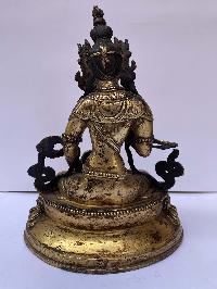 Buddhist Statue Of Vajrasattva, [full Fire Gold Plated], Antique Finishing