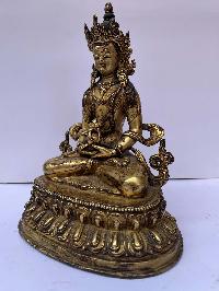 Buddhist Statue Of Amitayus, [full Fire Gold Plated], Antique Finishing, Chepame, Amitayus