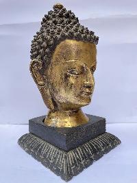 Buddhist Statue Of Buddha, [full Fire Gold Plated], Antique Finishing