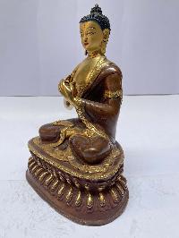 Buddhist Statue Of Amitabha Buddha, [partly Gold Plated], [painted Face]