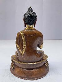 Buddhist Statue Of Amitabha Buddha, [partly Gold Plated], [painted Face]