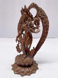 Buddhist Statue Of Dancing Tara, [chocolate Oxidized]