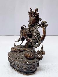 Buddhist Statue Of Chenrezig, [chocolate Oxidized]