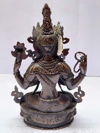 Buddhist Statue Of Chenrezig, [chocolate Oxidized]