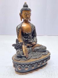 Buddhist Statue Of Medicine Buddha, [chocolate Oxidized]