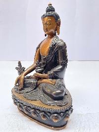 Buddhist Statue Of Medicine Buddha, [chocolate Oxidized]