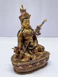 Buddhist Statue Of Padmasambhava, [partly Gold Plated], [painted Face]