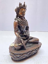 Buddhist Statue Of Medicine Buddha, [chocolate Oxidized]