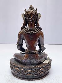 Buddhist Statue Of Medicine Buddha, [chocolate Oxidized]