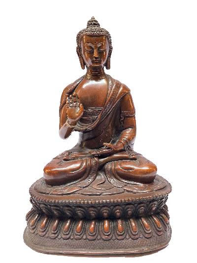 Buddhist Statue Of Amitabha Buddha, [chocolate Oxidized]