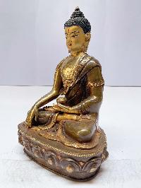 Buddhist Statue Of Shakyamuni Buddha, [partly Gold Plated], [painted Face]