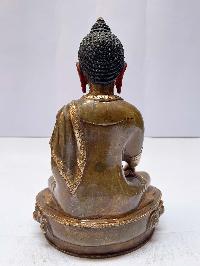 Buddhist Statue Of Shakyamuni Buddha, [partly Gold Plated], [painted Face]