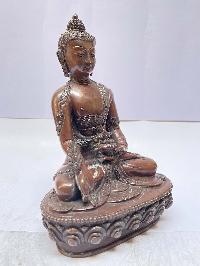 Buddhist Statue Of Medicine Buddha, [chocolate Oxidized]