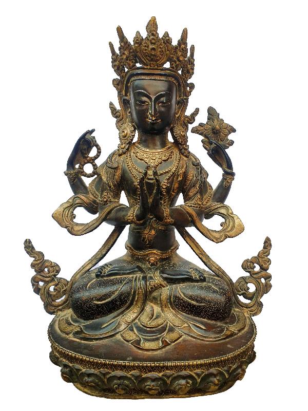 Buddhist Statue Of Chenrezig, [antique]