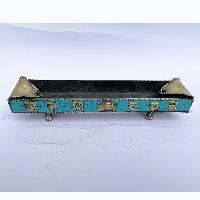 Hand Beaten Metal Incense Burner, [tourquise Stone Setting]