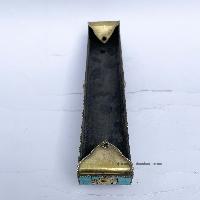 Hand Beaten Metal Incense Burner, [tourquise Stone Setting]