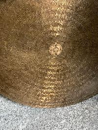 Tibetan [handmade] Gongs, [mantra Design], Wind Gong, Flat Gong
